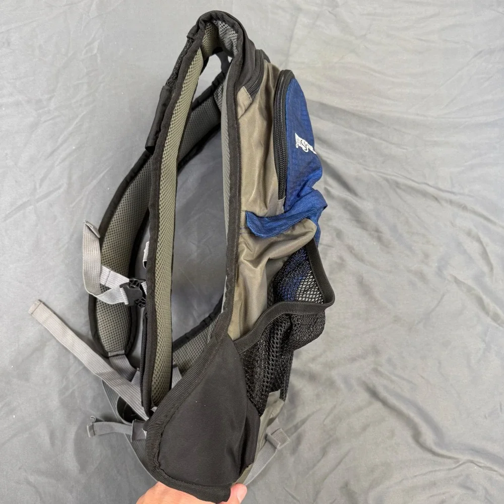 JanSport Nalgene Hydration Backpack Blue Grey Hiking Trail Running Pack
